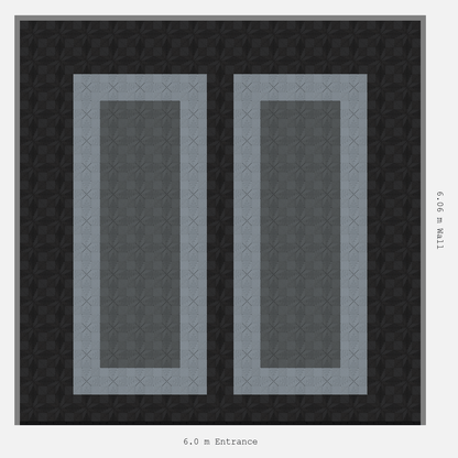 ULTRAFLUX Parking Bay Plain Infill Design Base: Jet Black - Outline: Silver Grey - Infill: Space Grey