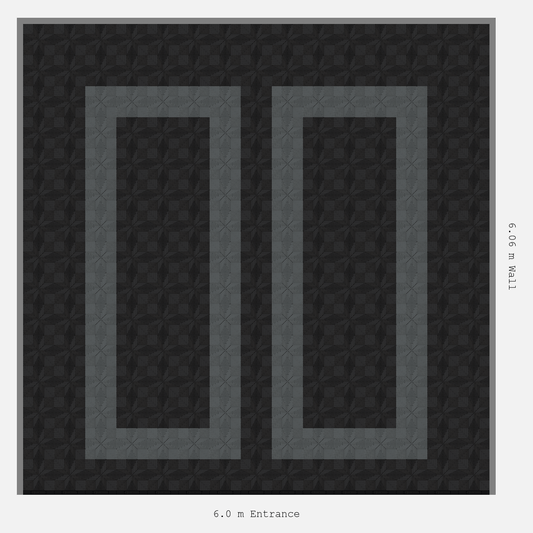 ULTRAFLUX Parking Bay Plain Infill Design Base: Jet Black - Outline: Space Grey - Infill: Jet Black