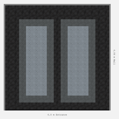 ULTRAFLUX Parking Bay Plain Infill Design Base: Jet Black - Outline: Space Grey - Infill: Silver Grey