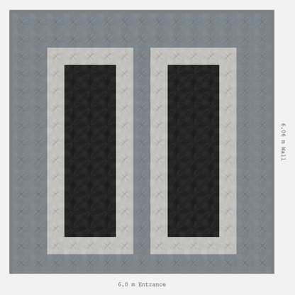 ULTRAFLUX Parking Bay Plain Infill Design Base: Silver Grey - Outline: Alpine White - Infill: Jet Black