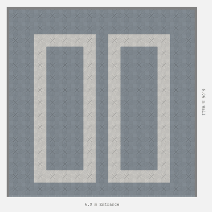 ULTRAFLUX Parking Bay Plain Infill Design Base: Silver Grey - Outline: Alpine White - Infill: Silver Grey