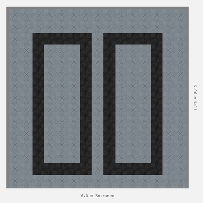 ULTRAFLUX Parking Bay Plain Infill Design Base: Silver Grey - Outline: Jet Black - Infill: Silver Grey