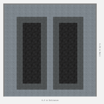ULTRAFLUX Parking Bay Plain Infill Design Base: Silver Grey - Outline: Space Grey - Infill: Jet Black