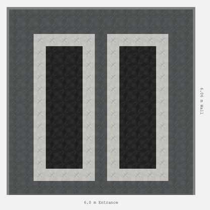 ULTRAFLUX Parking Bay Plain Infill Design Base: Space Grey - Outline: Alpine White - Infill: Jet Black