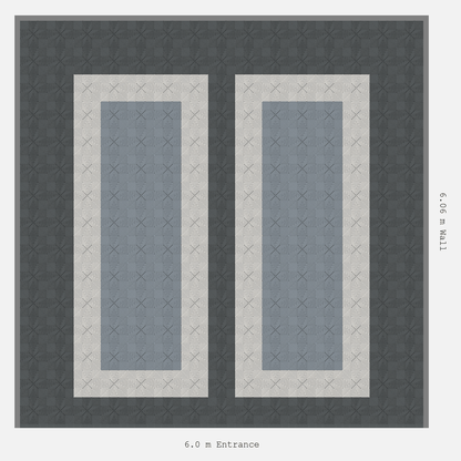 ULTRAFLUX Parking Bay Plain Infill Design Base: Space Grey - Outline: Alpine White - Infill: Silver Grey