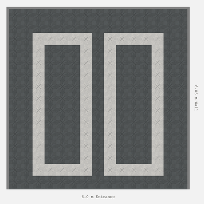ULTRAFLUX Parking Bay Plain Infill Design Base: Space Grey - Outline: Alpine White - Infill: Space Grey