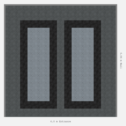 ULTRAFLUX Parking Bay Plain Infill Design Base: Space Grey - Outline: Jet Black - Infill: Silver Grey