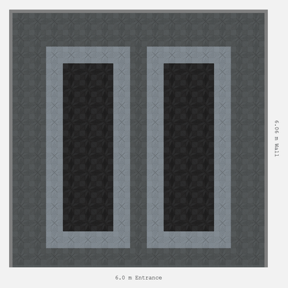 ULTRAFLUX Parking Bay Plain Infill Design Base: Space Grey - Outline: Silver Grey - Infill: Jet Black