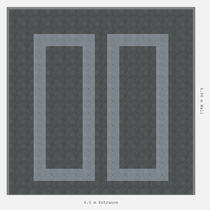 ULTRAFLUX Parking Bay Plain Infill Design Base: Space Grey - Outline: Silver Grey - Infill: Space Grey