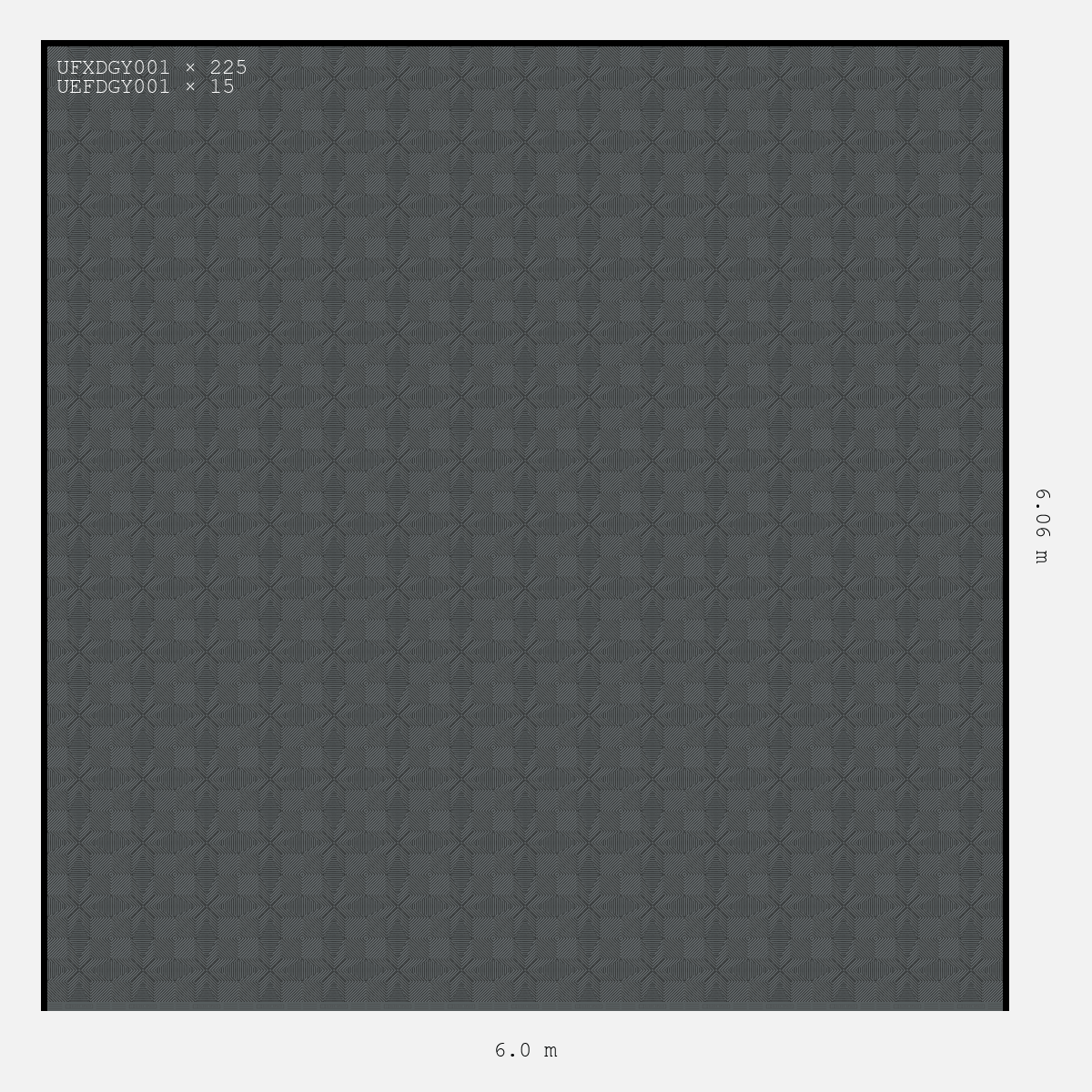ULTRAFLUX Plain Design Double Garage 6 x 6 M Space Grey