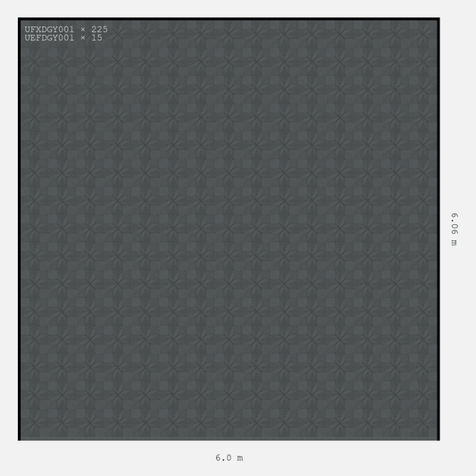 ULTRAFLUX Plain Design Double Garage 6 x 6 M Space Grey