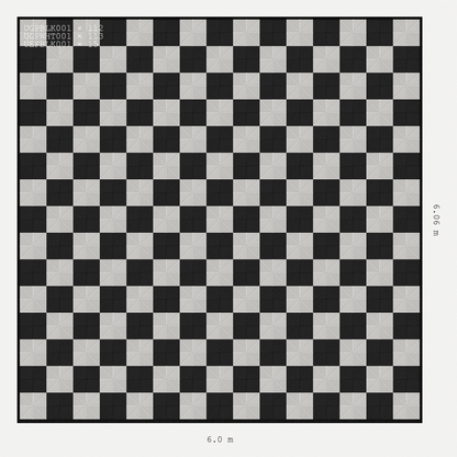 ULTRAGRID Chequer Design Jet Black Neutral Alpine White