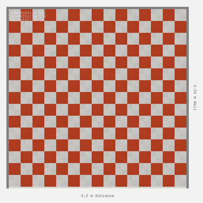 ULTRAGRID Chequer Design Alpine White Accent Lava Orange