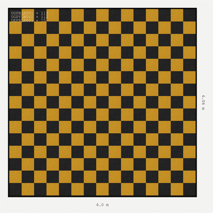 ULTRAGRID Chequer Design Jet Black Accent Speed Yellow