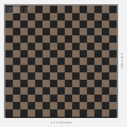 ULTRAGRID Chequer Design Jet Black Accent Stone Beige