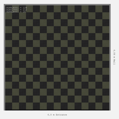 ULTRAGRID Chequer Design Jet Black Accent Tactical Olive