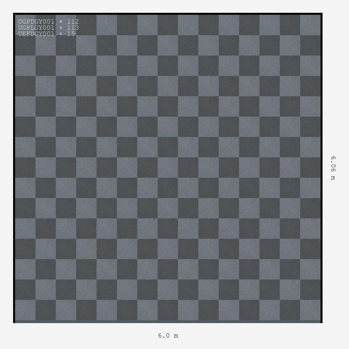 ULTRAGRID Chequer Design Space Grey Neutral Silver Grey