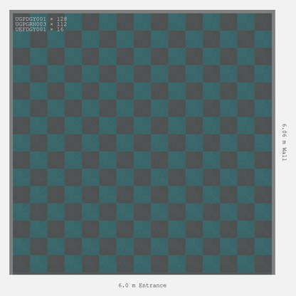 ULTRAGRID Chequer Design Space Grey Accent Turbo Teal