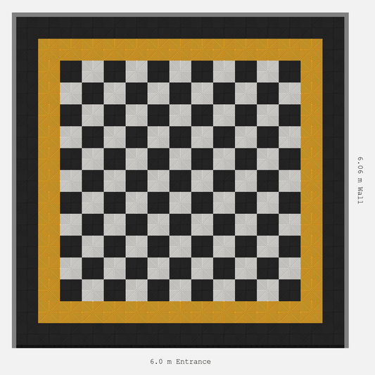 ULTRAGRID double border layout in Jet Black and Alpine White and Speed Yellow