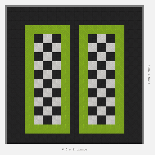 ULTRAGRID parking bay layout in Jet Black and Alpine White and Electric Green