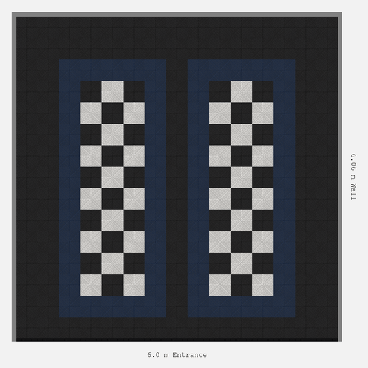 ULTRAGRID parking bay layout in Jet Black and Alpine White and Night Blue