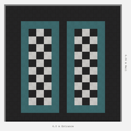 ULTRAGRID parking bay layout in Jet Black and Alpine White and Turbo Teal