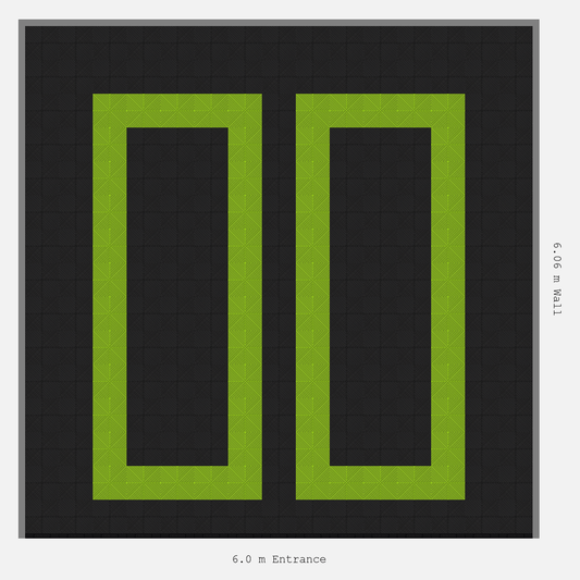 ULTRAGRID parking bay layout in Jet Black and Electric Green
