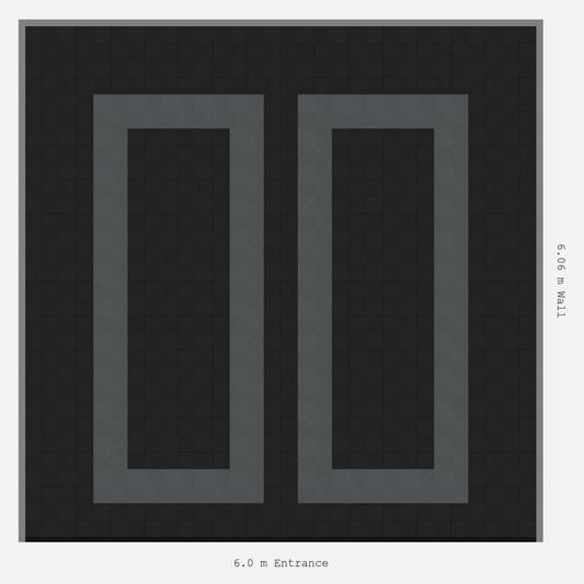 ULTRAGRID Parking Bay Plain Infill Design Base: Jet Black - Outline: Space Grey - Infill: Jet Black