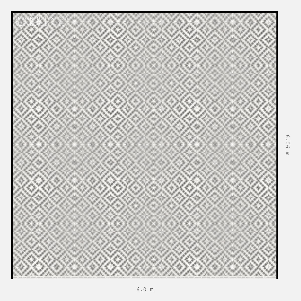 ULTRAGRID Plain Design Double Garage 6 x 6 M Alpine White