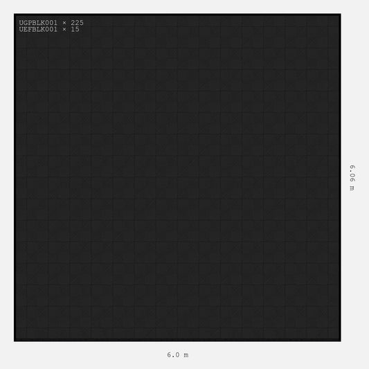 ULTRAGRID Plain Design Double Garage 6 x 6 M Jet Black