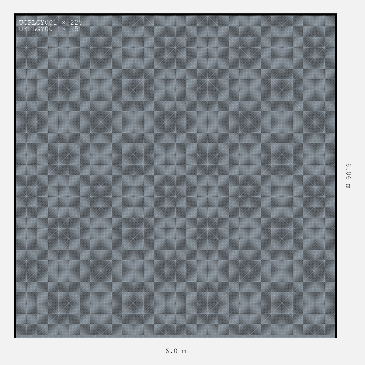 ULTRAGRID Plain Design Double Garage 6 x 6 M Silver Grey
