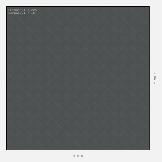 ULTRAGRID Plain Design Double Garage 6 x 6 M Space Grey