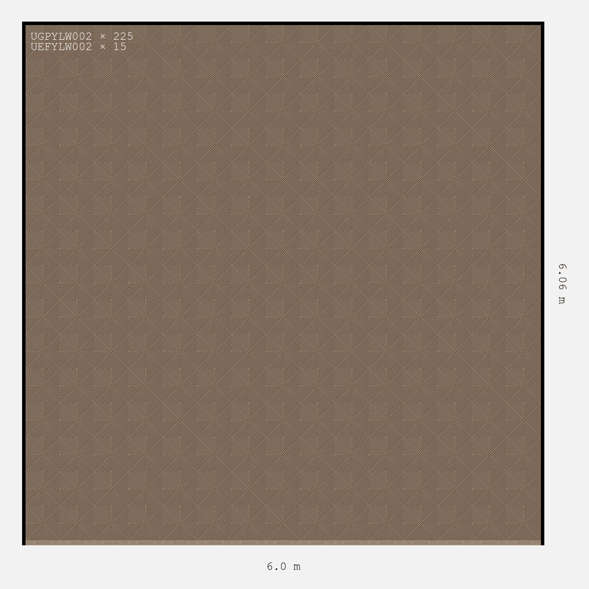 ULTRAGRID Plain Design Double Garage 6 x 6 M Stone Beige