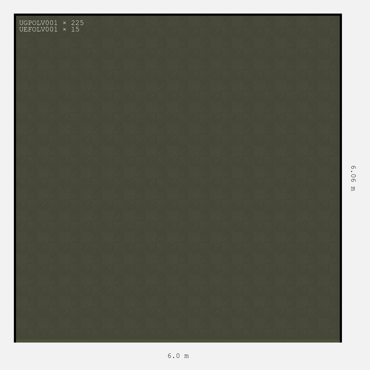 ULTRAGRID Plain Design Double Garage 6 x 6 M Tactical Olive