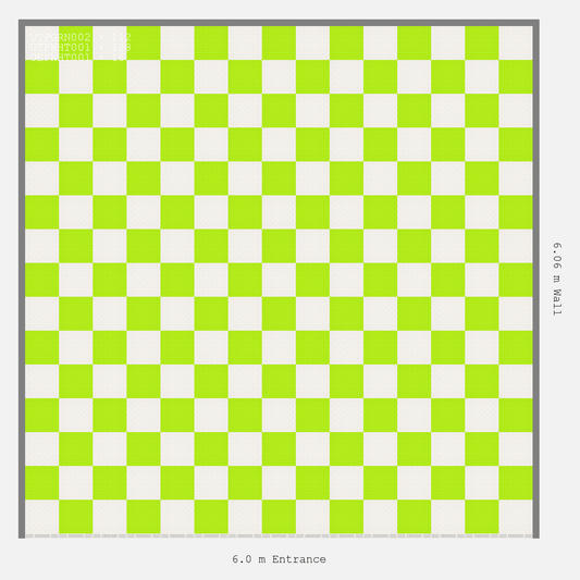 ULTRATUFF chequerboard layout in Alpine White and Electric Green