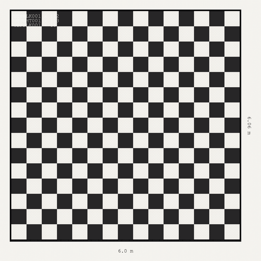 ULTRATUFF Chequer Design Jet Black Neutral Alpine White