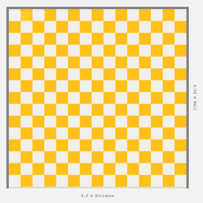 ULTRATUFF Chequer Design Alpine White Accent Speed Yellow