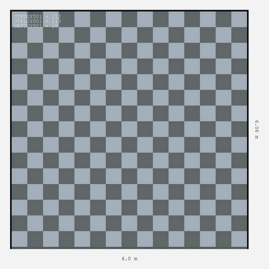 ULTRATUFF Chequer Design Space Grey Neutral Silver Grey