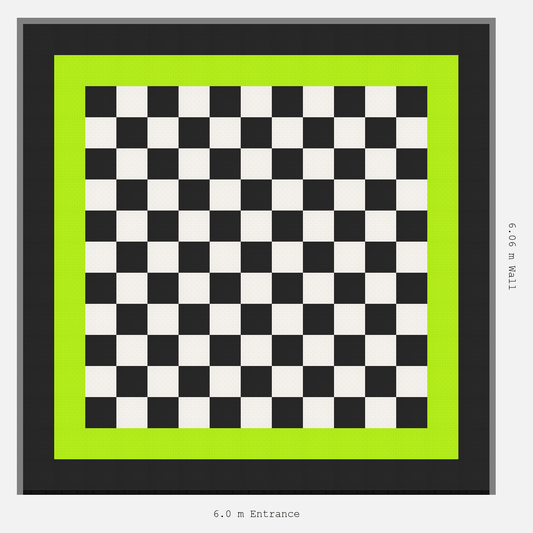 ULTRATUFF double border layout in Jet Black and Alpine White and Electric Green