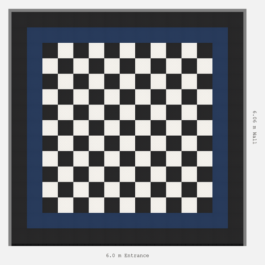 ULTRATUFF double border layout in Jet Black and Alpine White and Night Blue