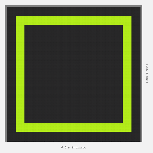 ULTRATUFF double border layout in Jet Black and Electric Green