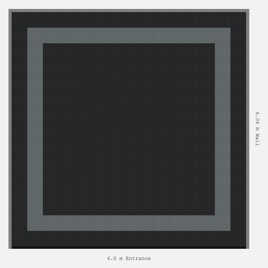 ULTRATUFF Double Border Plain Infill Design Outer/Infill: Jet Black - Inner: Space Grey