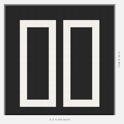 ULTRATUFF Parking Bay Plain Infill Design Base: Jet Black - Outline: Alpine White - Infill: Jet Black