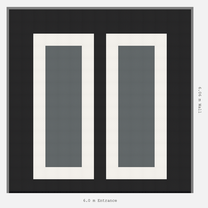 ULTRATUFF Parking Bay Plain Infill Design Base: Jet Black - Outline: Alpine White - Infill: Space Grey