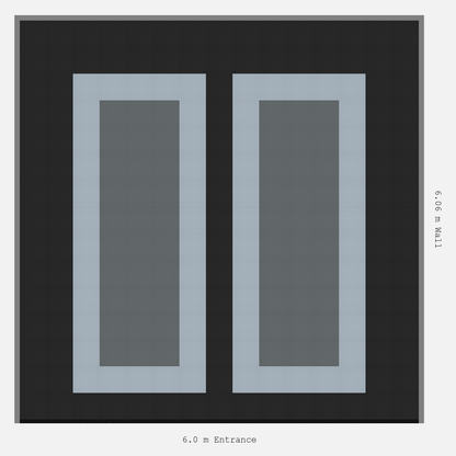 ULTRATUFF Parking Bay Plain Infill Design Base: Jet Black - Outline: Silver Grey - Infill: Space Grey