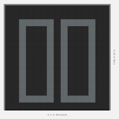 ULTRATUFF Parking Bay Plain Infill Design Base: Jet Black - Outline: Space Grey - Infill: Jet Black