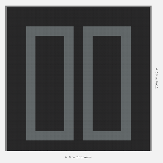 ULTRATUFF Parking Bay Plain Infill Design Base: Jet Black - Outline: Space Grey - Infill: Jet Black