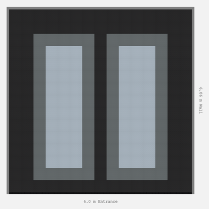 ULTRATUFF Parking Bay Plain Infill Design Base: Jet Black - Outline: Space Grey - Infill: Silver Grey