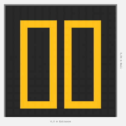 ULTRATUFF Parking Bay Plain Infill Design Base: Jet Black - Outline: Speed Yellow - Infill: Jet Black