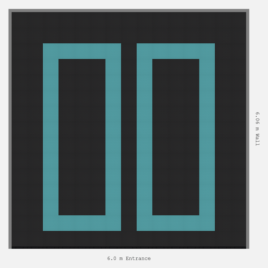 ULTRATUFF parking bay layout in Jet Black and Turbo Teal